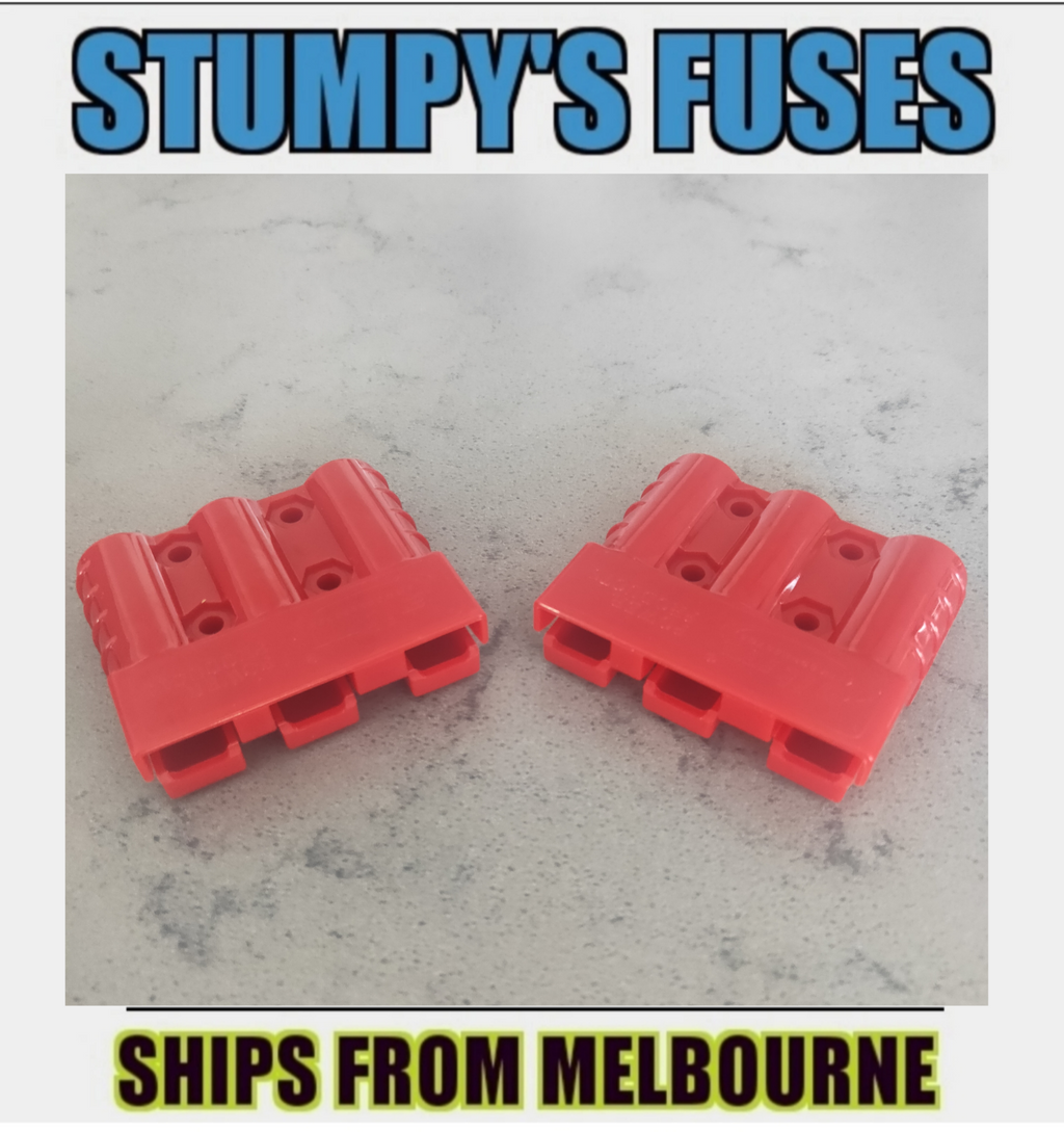 Flush Mount 3-Way Housing Panel with Pair of red 50A Anderson Plugs free postage on this item