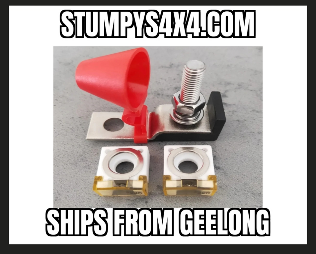 Marine Rated Battery Fuse Holders M8 Stud Kit with 2 Fuses Spend $30 and receive free postage