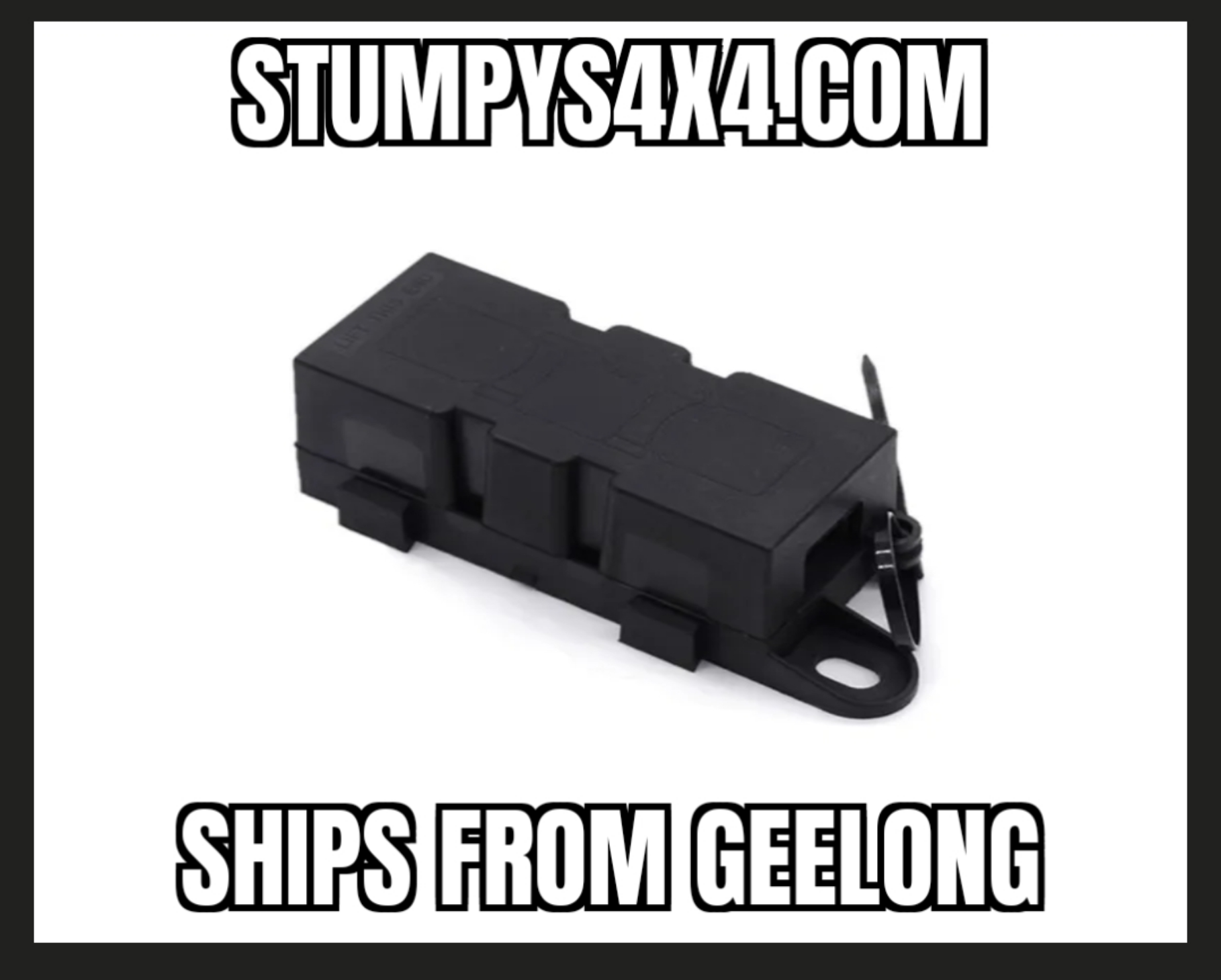 1 Black Heavy Duty Mega Fuse Holder  Spend $30 and receive free postage