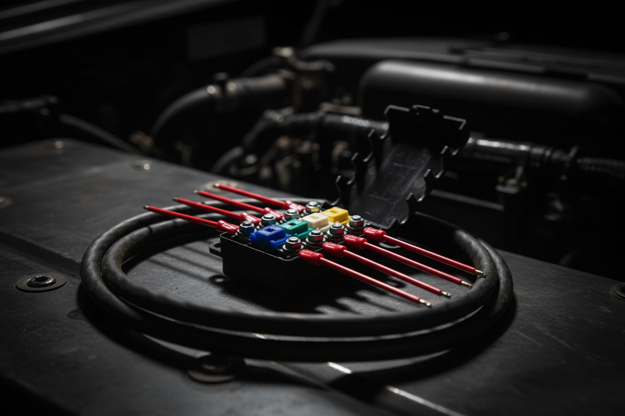 4 Way Midi Fuse Holder — Twin Battery 4x4