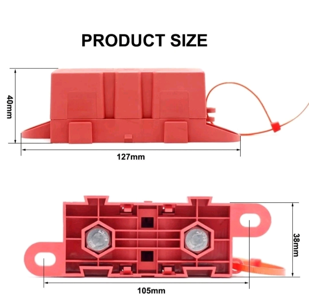 Red Heavy Duty Mega Fuse Holders (2-Pack) with 3x ANM Fuses Spend $30 and receive free postage