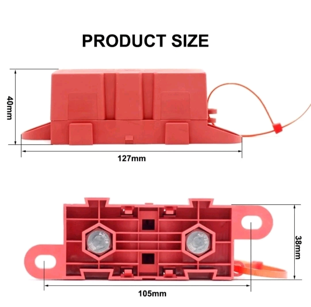 Red Heavy Duty Mega Fuse Holders (2-Pack) with 3x ANM Fuses Spend $30 and receive free postage