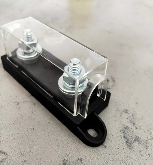 2 X Clear Heavy Duty Mega Fuse Holder with 3 x ANM Fuses Spend $30 and receive free postage