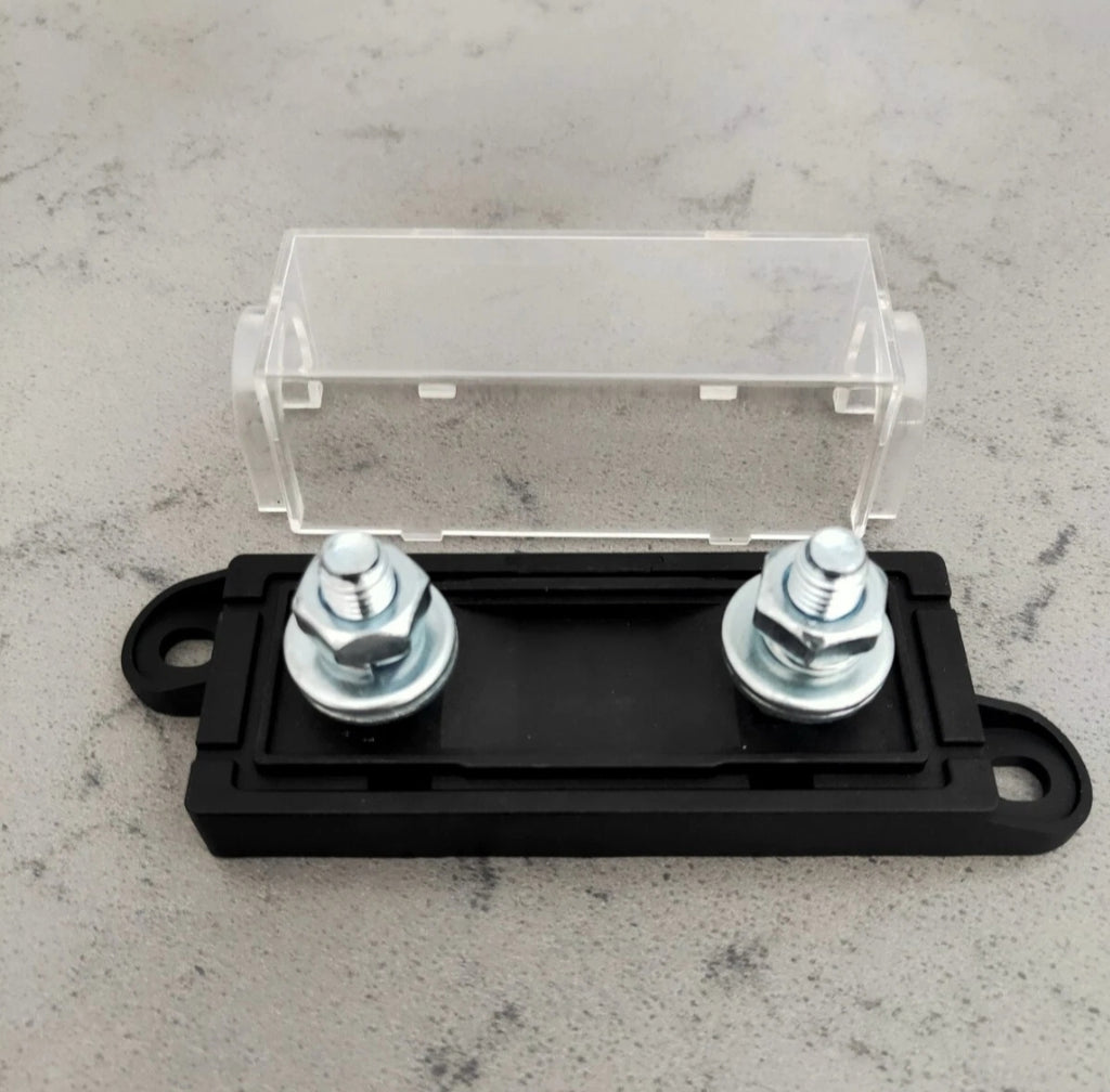 2 X Clear Heavy Duty Mega Fuse Holder with 3 x ANM Fuses Spend $30 and receive free postage