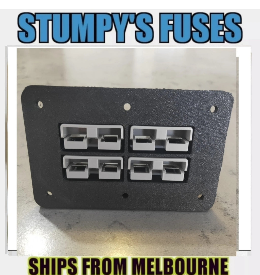 4 way 50A Anderson Style Plug Flush Mount Panel - Heavy-Duty 12V Bracket Spend $30 and receive free postage