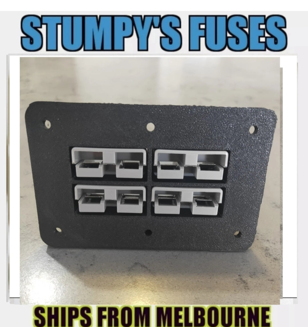 4 way 50A Anderson Style Plug Flush Mount Panel - Heavy-Duty 12V Bracket Spend $30 and receive free postage