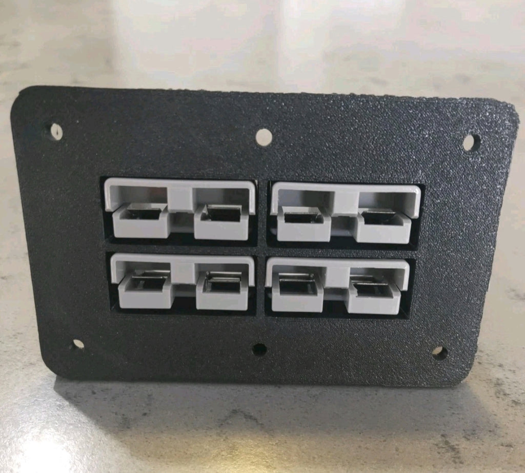 4 way 50A Anderson Style Plug Flush Mount Panel - Heavy-Duty 12V Bracket Spend $30 and receive free postage