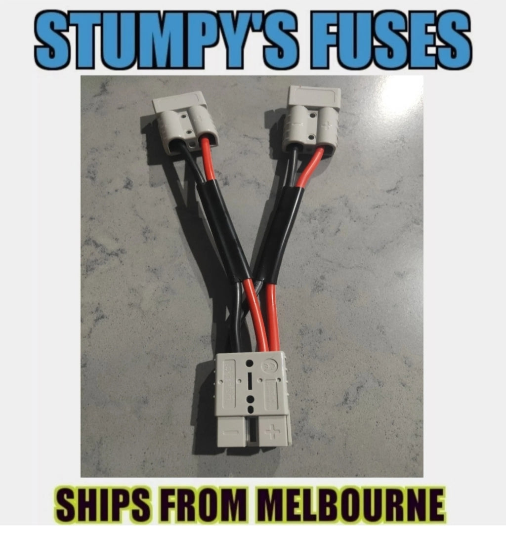 40 Amp Anderson-Style Plug Splitter Cable – Heavy Duty 1-to-2 Y-Adapter (10AWG) Spend $30 and receive free postage
