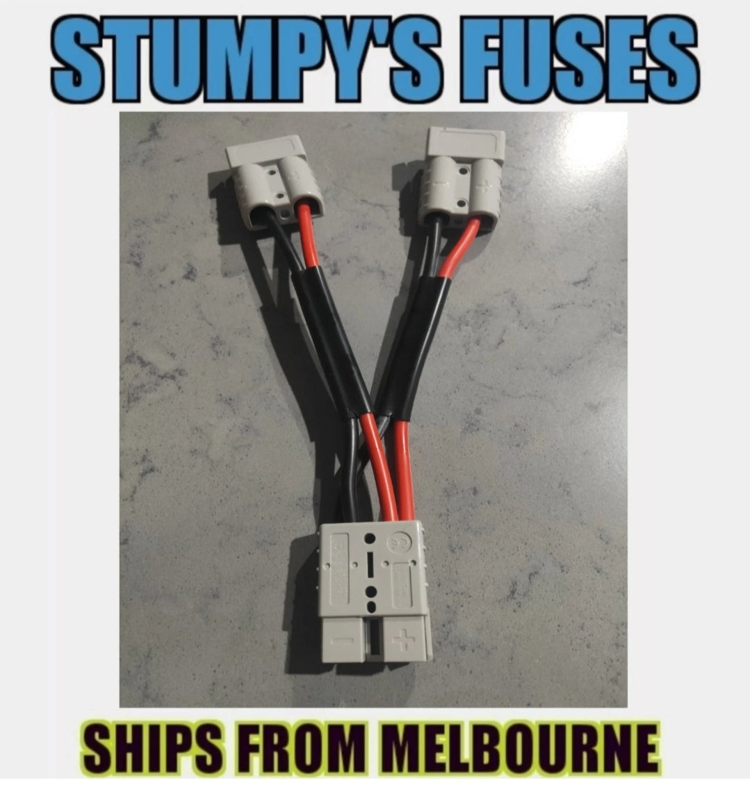 40 Amp Anderson-Style Plug Splitter Cable – Heavy Duty 1-to-2 Y-Adapter (10AWG) Spend $30 and receive free postage