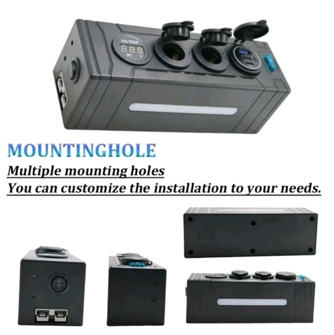 12V / 24V Slimline Power Distribution Hub with QC3.0 USB & Digital Voltmeter free shipping on this item