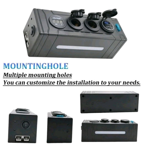 12V / 24V Slimline Power Distribution Hub with QC3.0 USB & Digital Voltmeter free shipping on this item