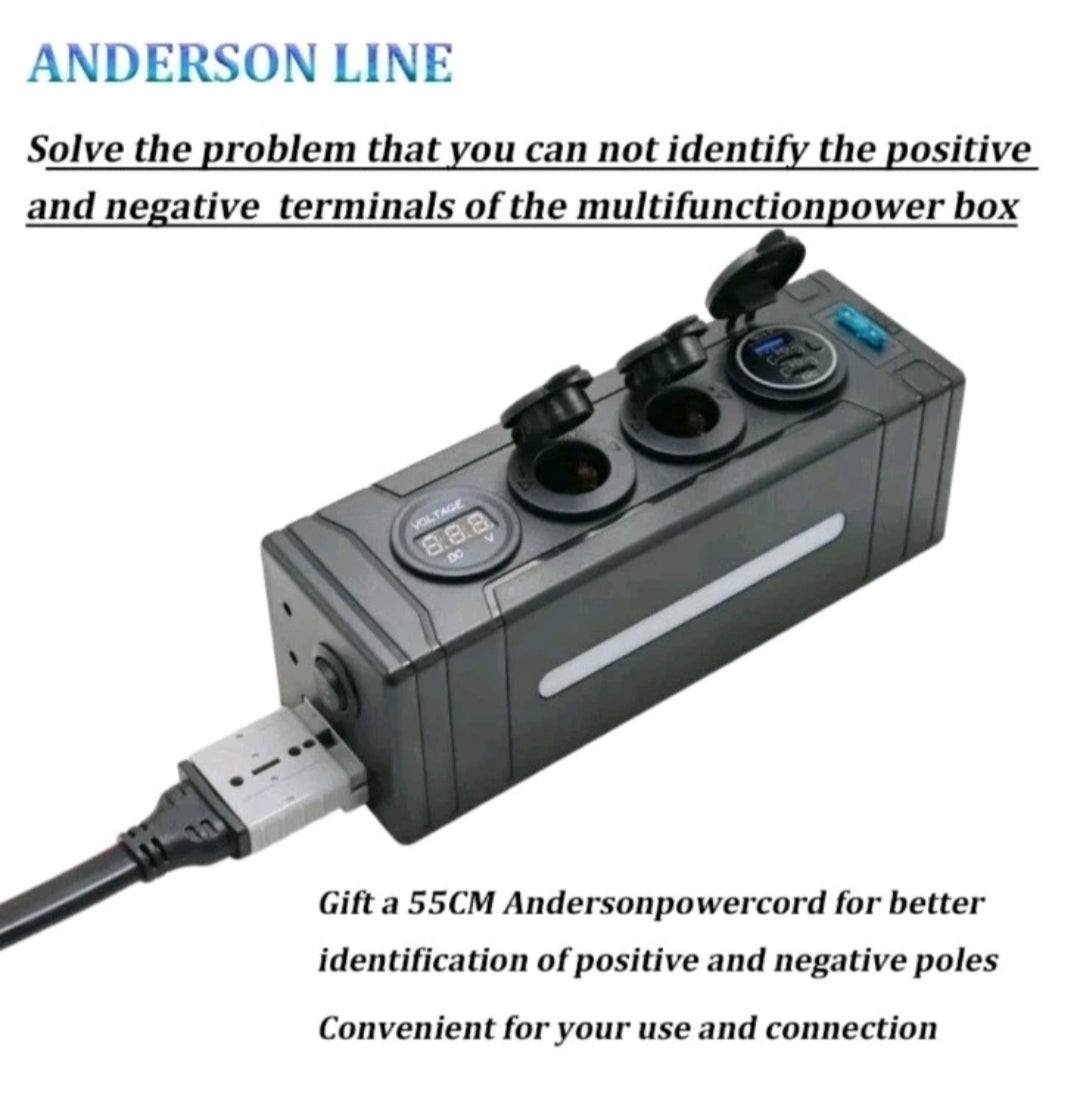 12V / 24V Slimline Power Distribution Hub with QC3.0 USB & Digital Voltmeter free shipping on this item