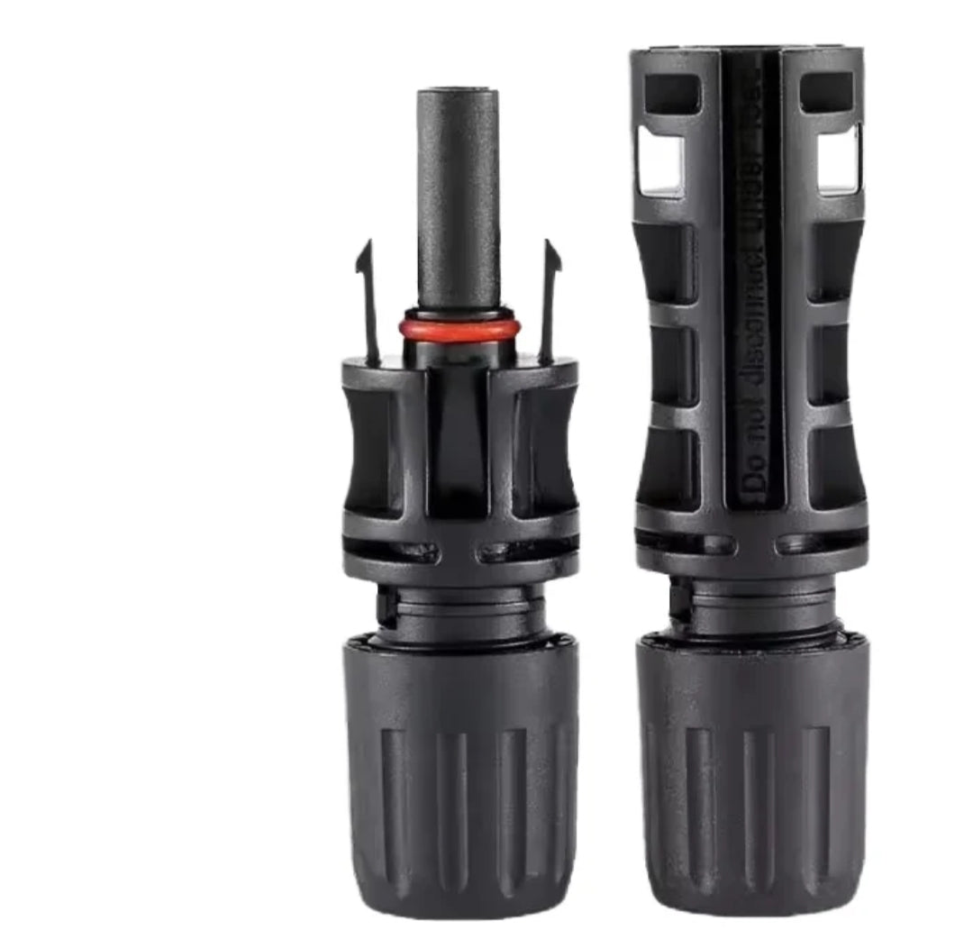 30A MC4 EVO2 Solar Panel Connectors – Male & Female Waterproof PV Cable Coupler Pair (4mm²-6mm²)