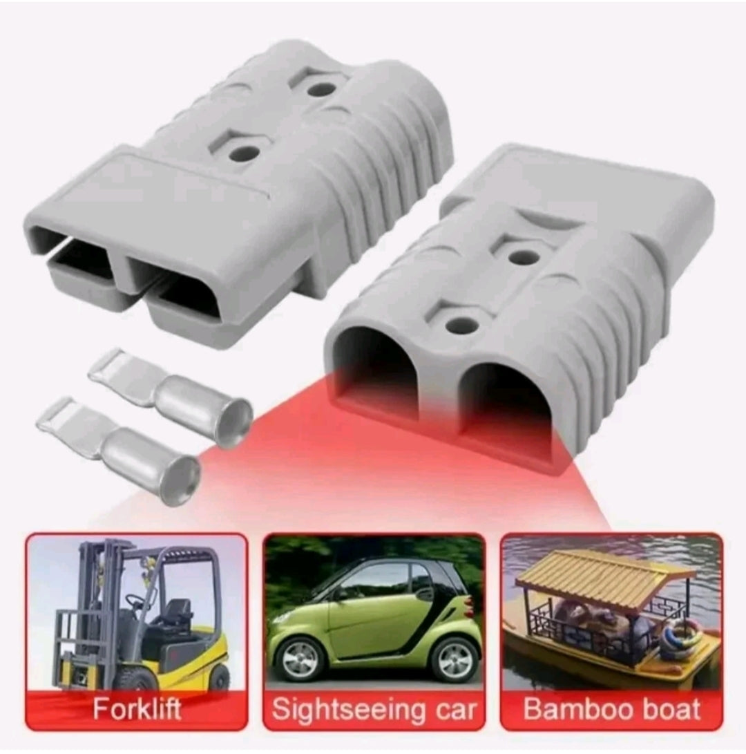 50A SB50 Anderson Style Power Connector Plug Kit – Grey (Fits 6 AWG Wire)