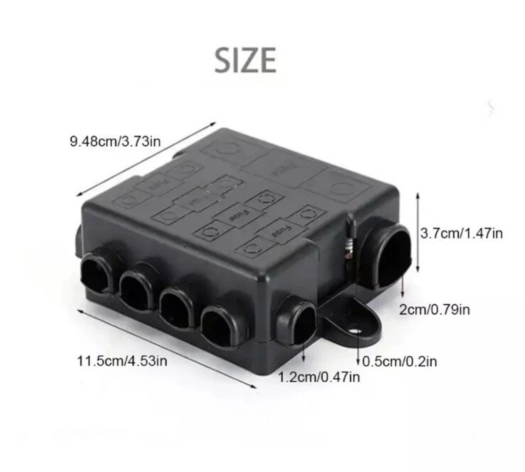 5-Way Bolt-Down Car Fuse Box Kit | Heavy Duty MIDI & MEGA Fuse Holder this product is free post