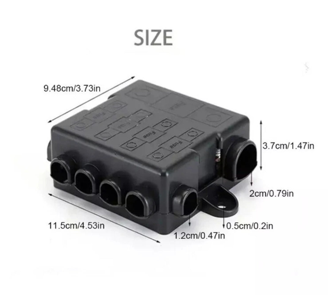 5-Way Bolt-Down Car Fuse Box Kit | Heavy Duty MIDI & MEGA Fuse Holder this product is free post