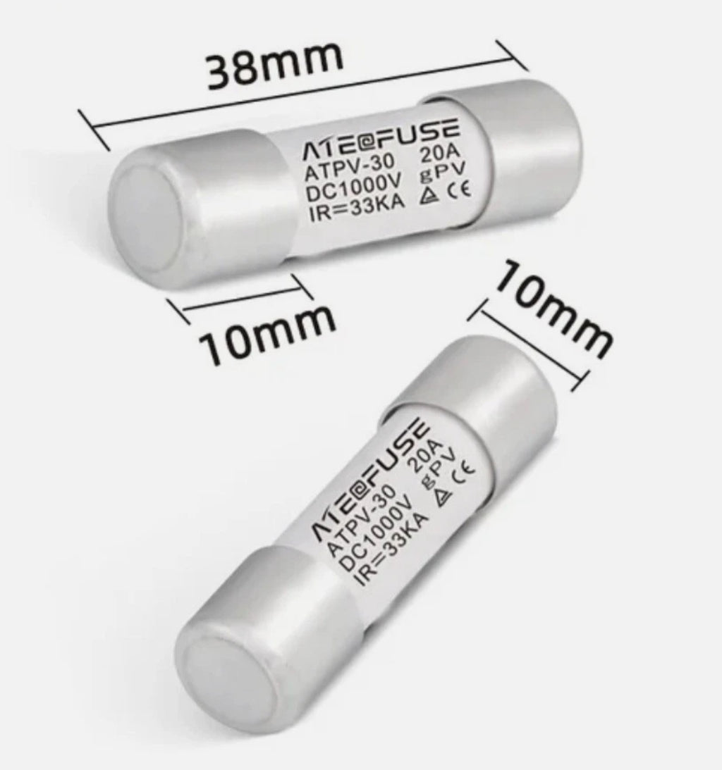 MC4 Waterproof Inline Fuse Holder with Replaceable Solar PV Fuse (1000V DC) 10,15,20 and 30 amp available