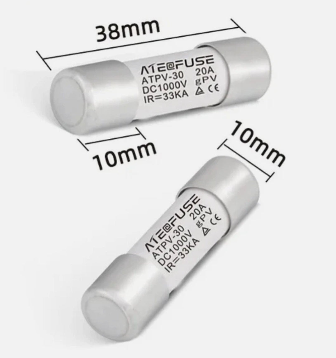 MC4 Waterproof Inline Fuse Holder with Replaceable Solar PV Fuse (1000V DC) 10,15,20 and 30 amp available