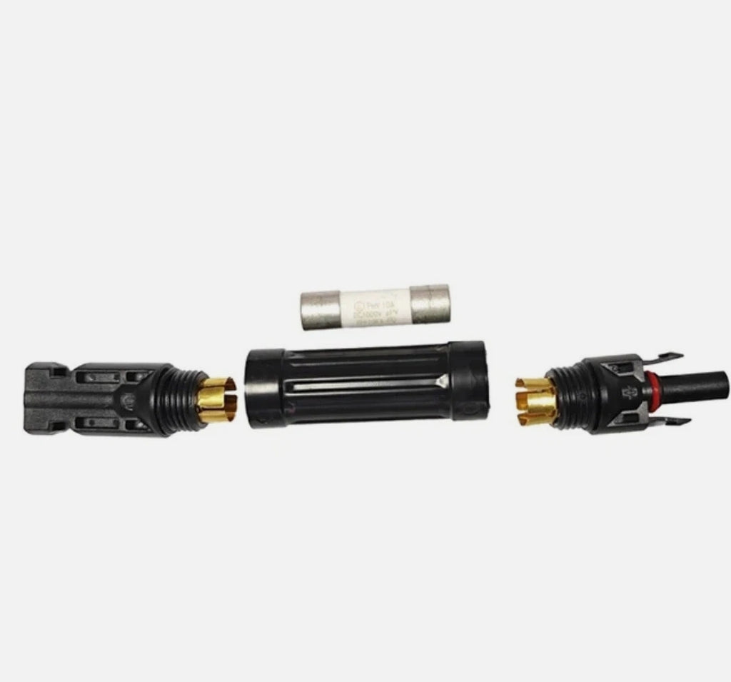 MC4 Waterproof Inline Fuse Holder with Replaceable Solar PV Fuse (1000V DC) 10,15,20 and 30 amp available