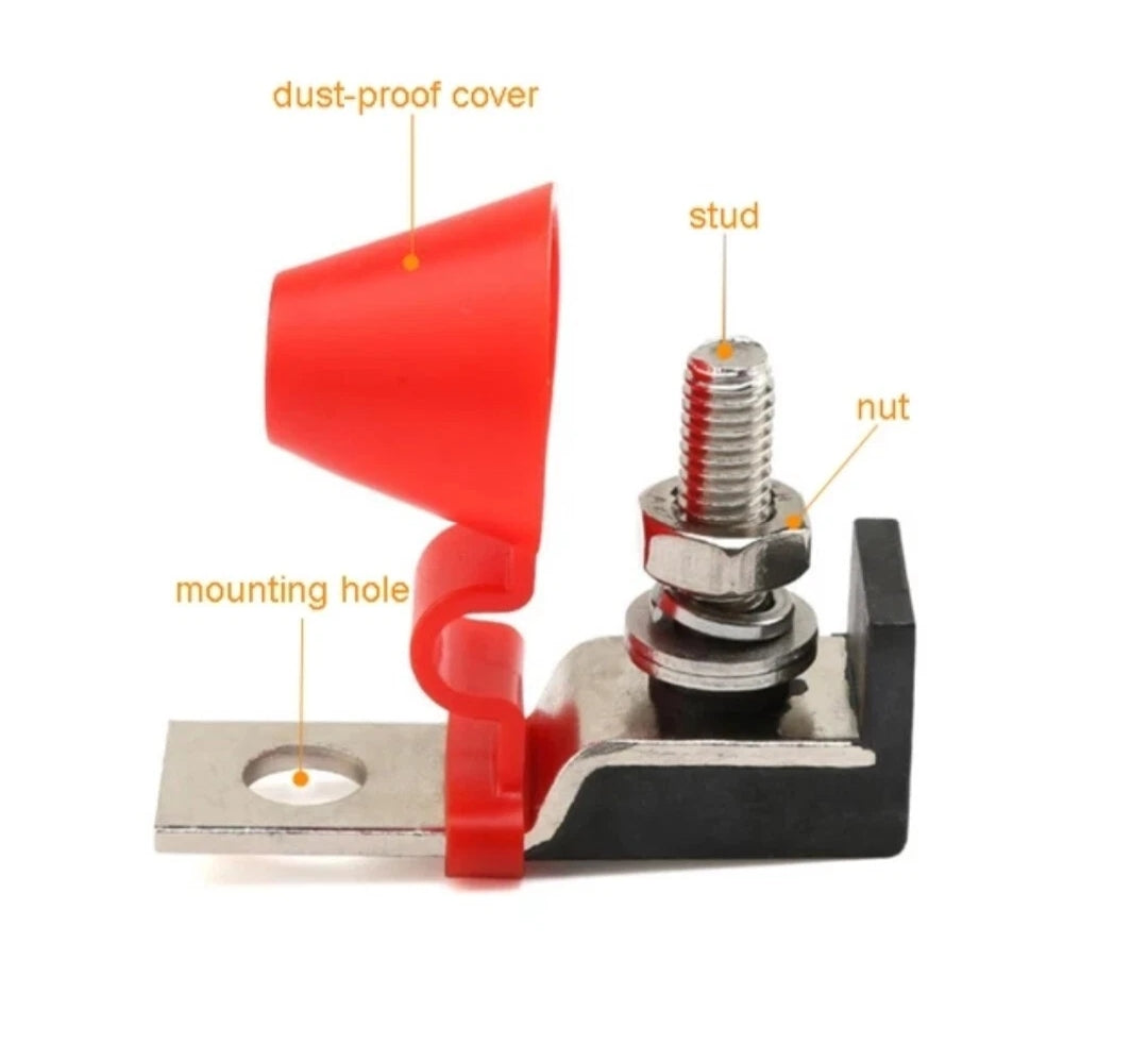 Marine Rated Battery Fuse Holders M8 Stud Kit with 1 Fuse Spend $30 and receive free postage (Copy)