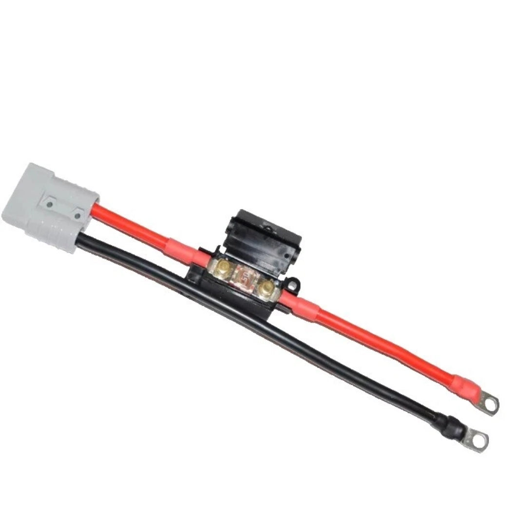 50A Anderson to 8mm Eye Ring Terminal Adapter Cable | 8 AWG with 50A MIDI Fuse