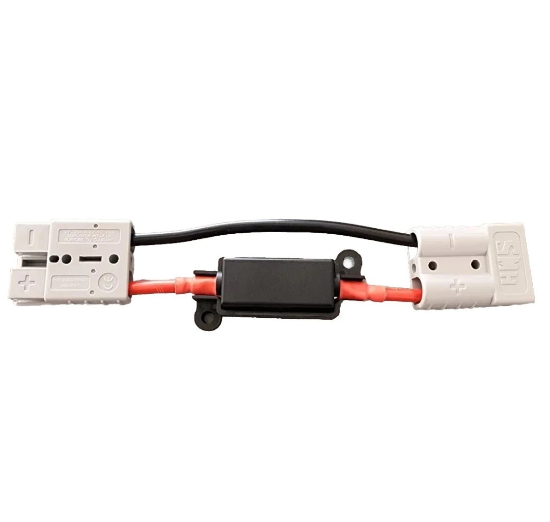 50A Anderson to Anderson Adapter Cable with 50A Inline Midi Fuse – Heavy Duty 8 AWG