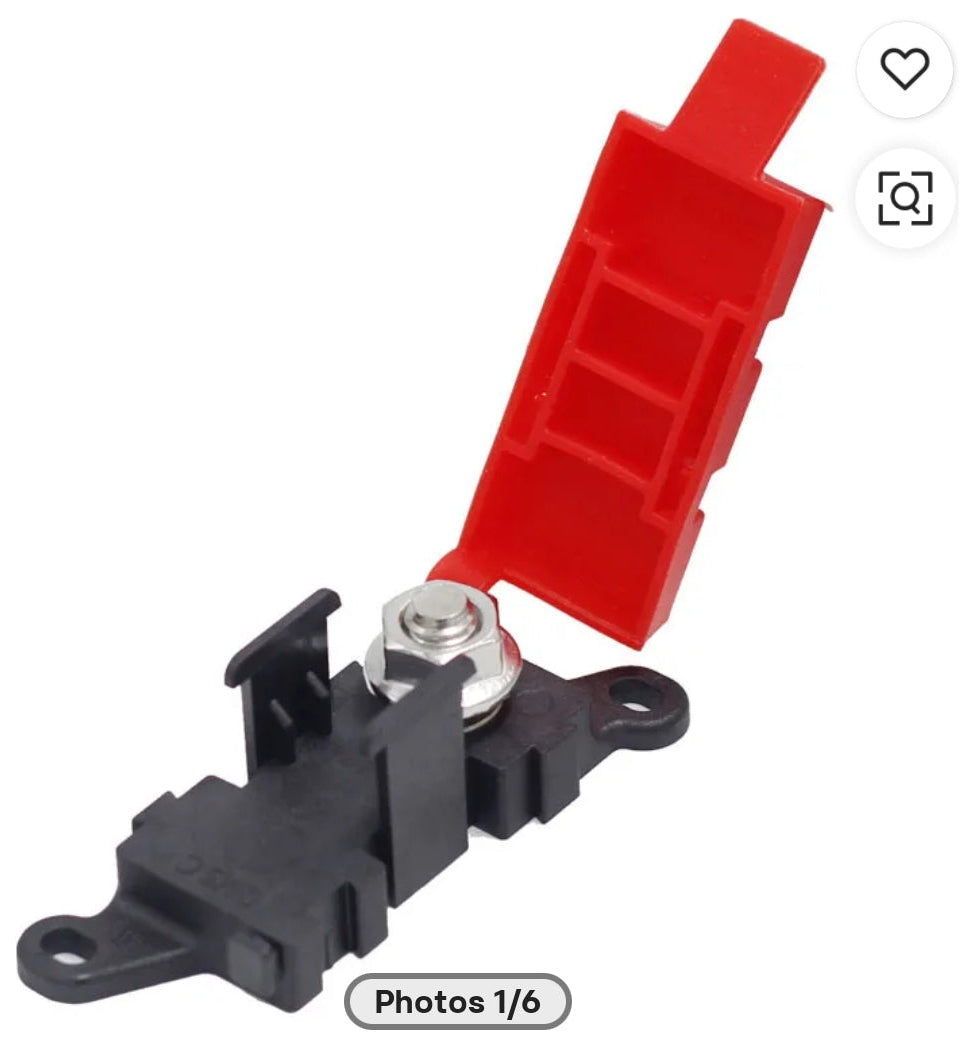1 to 7 -Way MIDI Fuse Holder Distribution Block – 200A Heavy Duty Multi-Pole Power Distribution Kit
