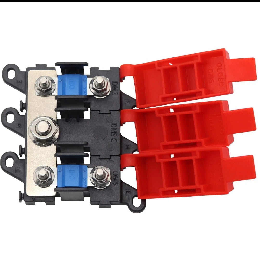 1 to 7 -Way MIDI Fuse Holder Distribution Block – 200A Heavy Duty Multi-Pole Power Distribution Kit