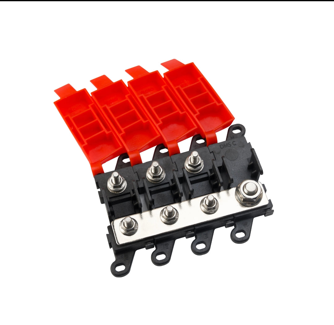 1 to 7 -Way MIDI Fuse Holder Distribution Block – 200A Heavy Duty Multi-Pole Power Distribution Kit
