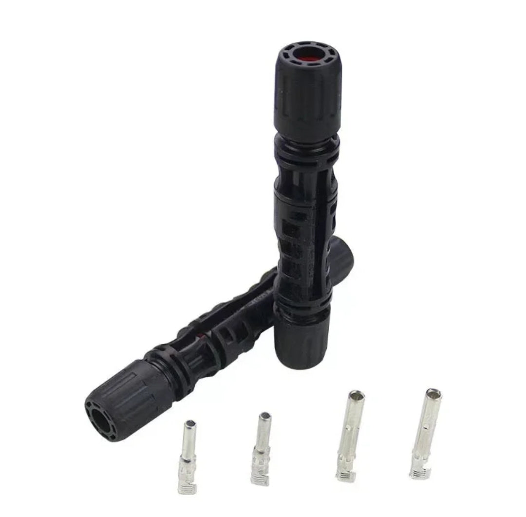 30A MC4 EVO2 Solar Panel Connectors – Male & Female Waterproof PV Cable Coupler Pair (4mm²-6mm²)
