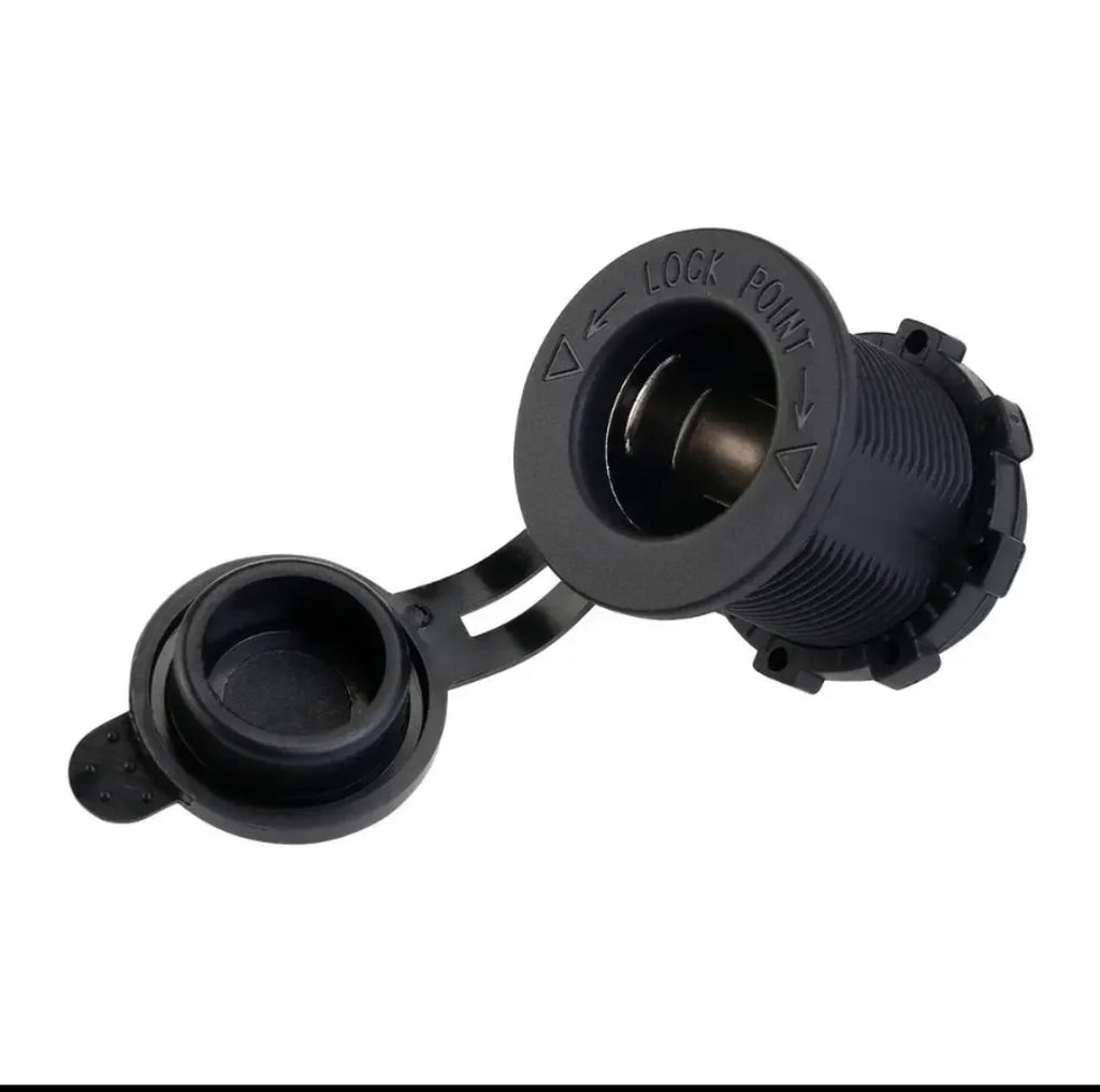 12V Marine Grade Waterproof Cigarette Lighter Socket - 10A Power Outlet for Boat, 4WD & Caravan