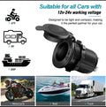 12V Marine Grade Waterproof Cigarette Lighter Socket - 10A Power Outlet for Boat, 4WD & Caravan
