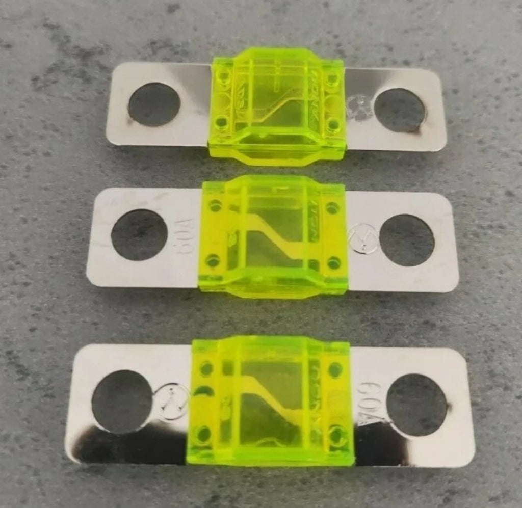 3-Pack 60A MIDI Fuses | 60 Amp Bolt-Down Automotive Fuses