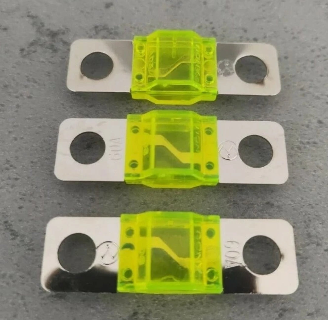 3-Pack 60A MIDI Fuses | 60 Amp Bolt-Down Automotive Fuses